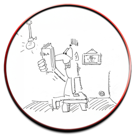 Karl Lesend Comic Handzeichnung